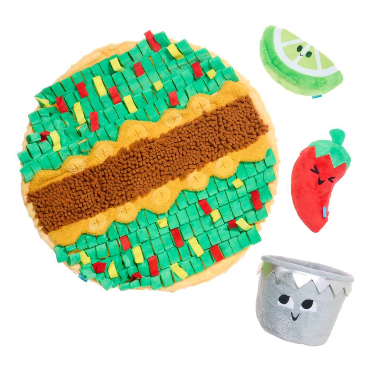 Extra-Snuffed Burrito Plush Extra-Large + Multi-Part + Enrichment Dog Toy