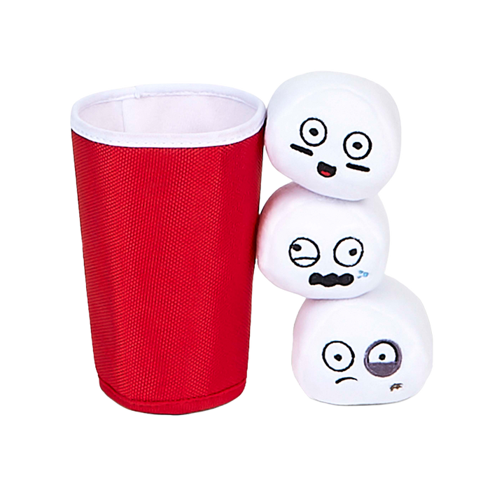 Bark Pong Cup Plush Multi-Part + Fetch Dog Toy