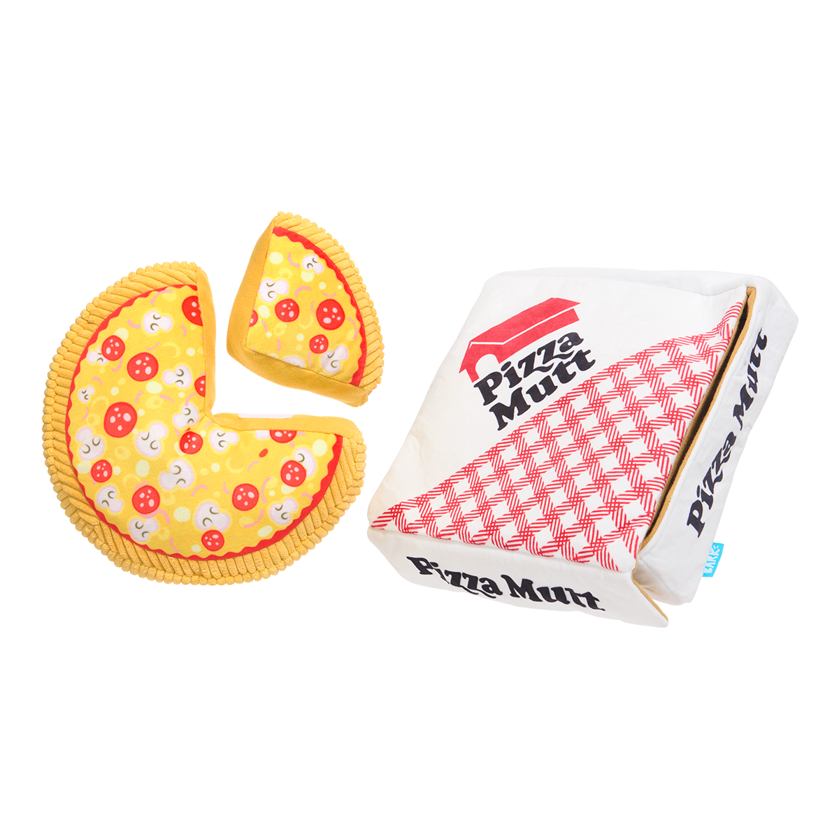 Pizza Pawty Plush Multi-Part + Enrichment Dog Toy