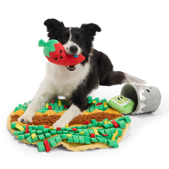 Extra-Snuffed Burrito Plush Extra-Large + Multi-Part + Enrichment Dog Toy