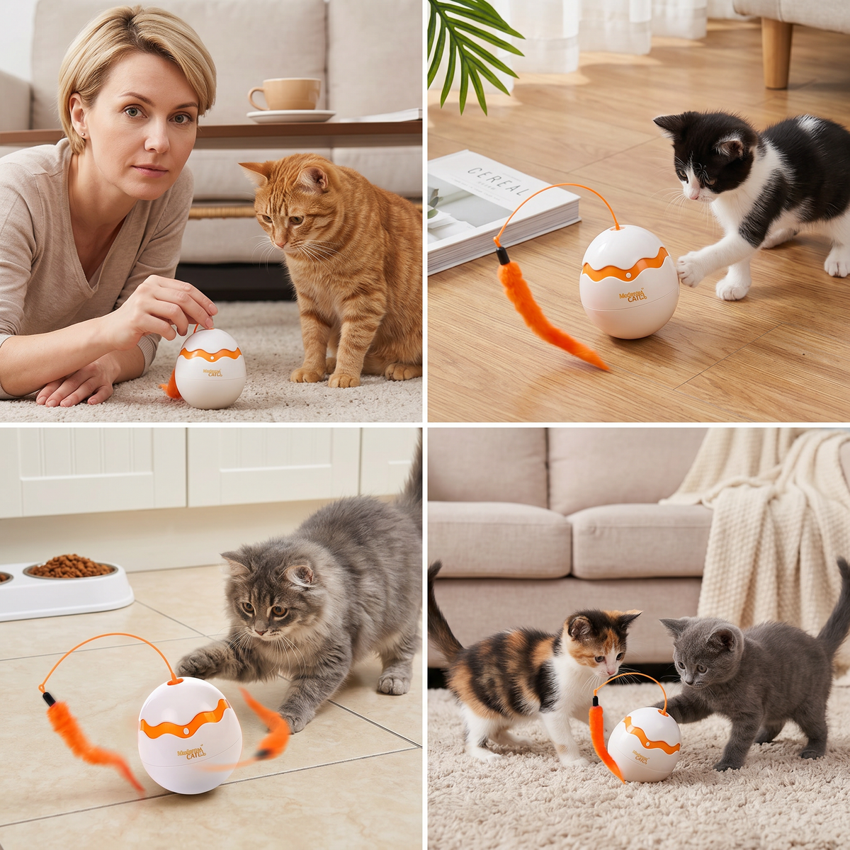 CutyPet™ Wobble Feather Egg