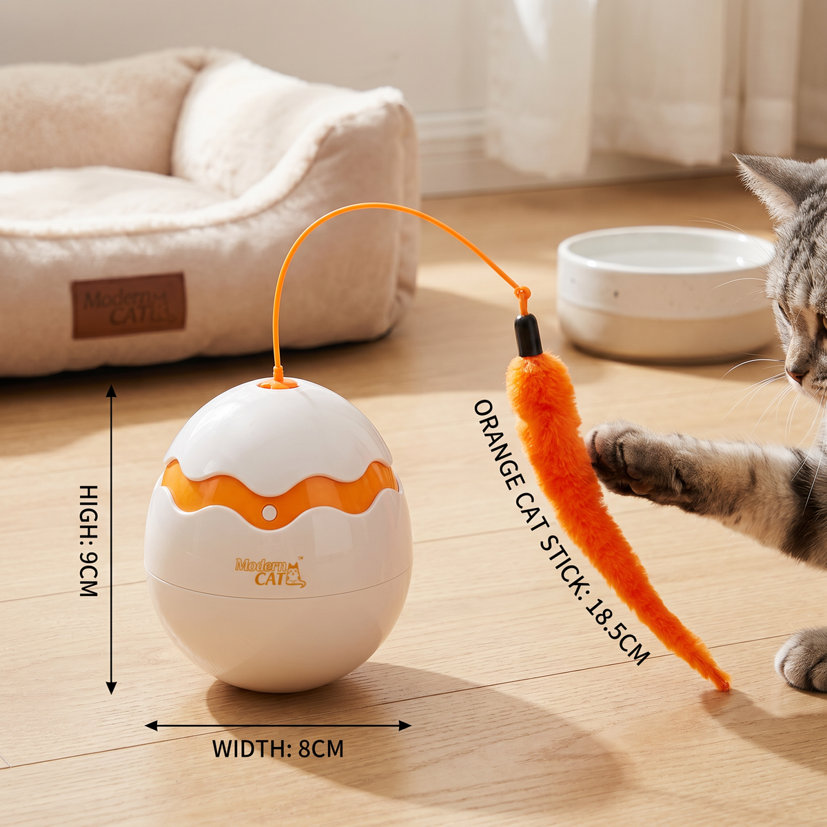 CutyPet™ Wobble Feather Egg