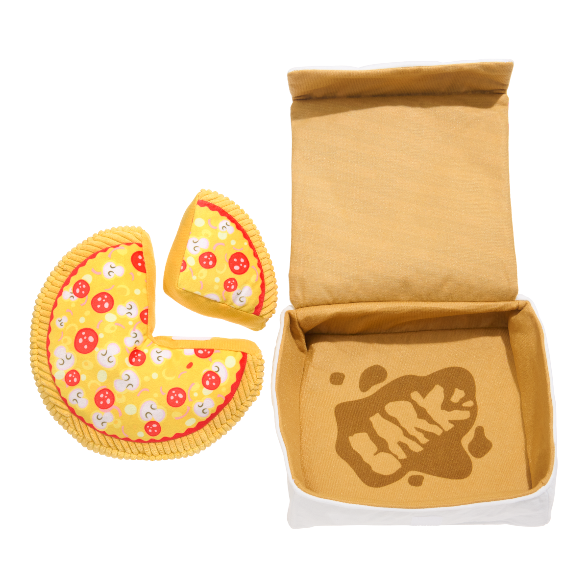 Pizza Pawty Plush Multi-Part + Enrichment Dog Toy